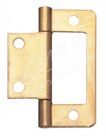 Flush Hinge Steel Brass Pl. 75