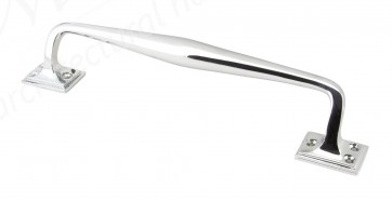 Large Art Deco Pull Handle - Polished Chrome