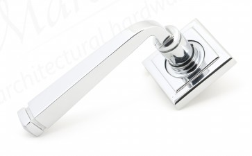 Avon Round Lever on Rose Set (Square) - Polished Chrome 