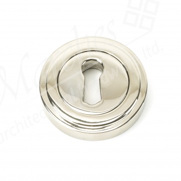 Round Escutcheon (Art Deco) - Polished Nickel