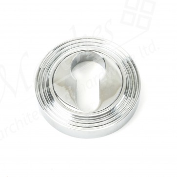 Round Euro Escutcheon (Beehive) - Polished Chrome