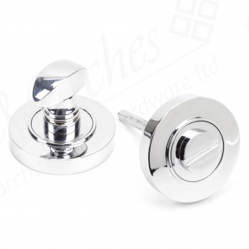 Round Thumbturn Set (Plain) - Polished Chrome