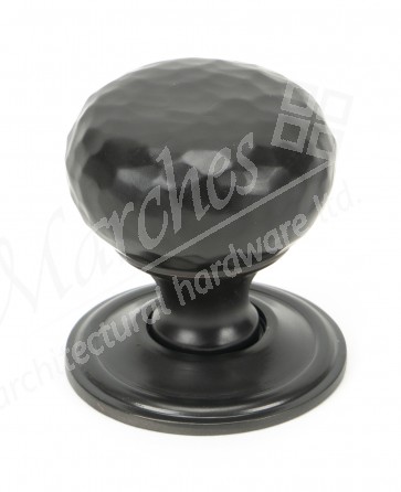 Aged Bronze Hammered Mushroom Cabinet Knob 32mm