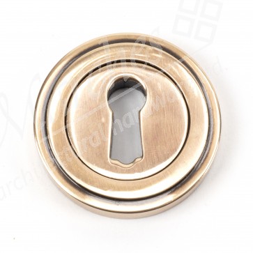 Round Escutcheon (Art Deco) - Polished Bronze