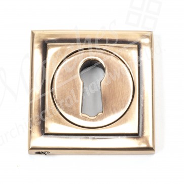 Round Escutcheon (Square) - Polished Bronze