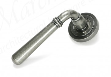 Newbury Lever on Rose Set (Art Deco) - Pewter