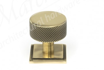 32mm Brompton Cabinet Knob (Square) - Aged Brass