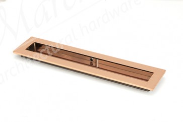 250mm Plain Rectangular Pull - Polished Bronze