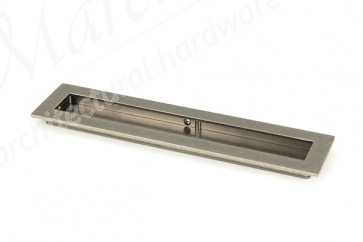 250mm Plain Rectangular Pull - Pewter