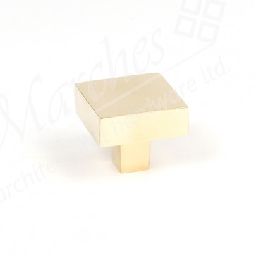 35mm Albers Cabinet Knob - Polished Brass