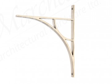 Tyne Shelf Bracket (314mm x 250mm) - Polished Nickel