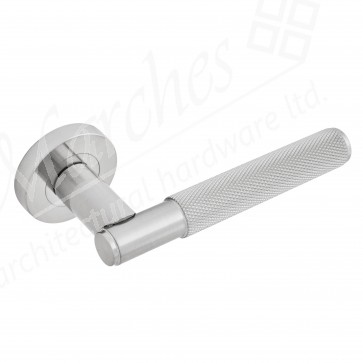 Insignia Knurled Lever On Rose - Satin Nickel (Zinc)