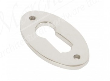 Period Oval Escutcheon - Polished Nickel