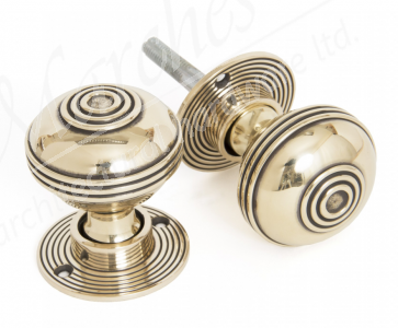 Large Prestbury Mortice/Rim Knob Sets - Aged Brass 