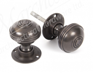 Large Prestbury Mortice/Rim Knob Sets - Aged Bronze 