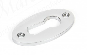 Period Oval Escutcheon - Polished Chrome