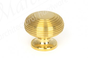 40mm Beehive Cabinet Knob - Polished Brass
