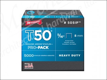 T50 Staples Box 5000 8mm - 5/16in