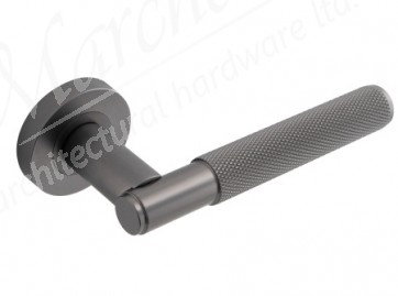 Insignia Knurled Lever On Rose - Dark Bronze (Zinc)