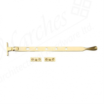 12" Bulb End Casement Stay - Satin Brass