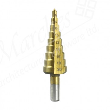 Timco Titanium Nitride HSS Step Drill Bit 4mm to 20mm