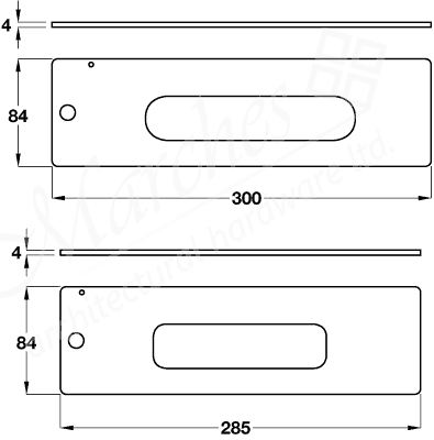 Door and frame template set for Tectus TE 340 3D hinge Concealed