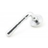 Hammered Newbury Lever on Rose Set (Beehive) Unsprung - Polished Chrome