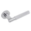 Insignia Knurled Lever On Rose - Polished Chrome (Zinc)