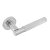 Insignia Linear Knurled Lever On Rose - Satin Nickel (Zinc)