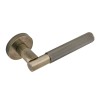 Insignia Linear Knurled Lever On Rose - Antique Bronze (Zinc)